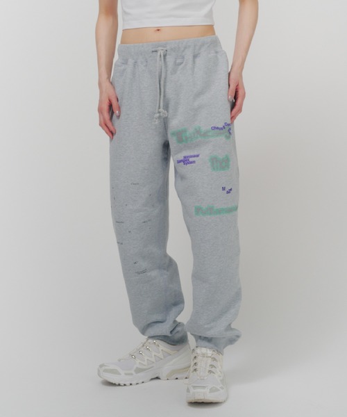 THINGS THAT MATTER（シングス ザット マター）の「CHAOS PRINT SWEAT PANTS / カオス プリント スウェット パンツ/ZOZOTOWN限定商品（スウェットパンツ・レディース・クリーム/グレー/ブラック・FREE）」の2枚目の写真
