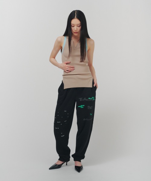 THINGS THAT MATTER（シングス ザット マター）の「CHAOS PRINT SWEAT PANTS / カオス プリント スウェット パンツ/ZOZOTOWN限定商品（スウェットパンツ・レディース・クリーム/グレー/ブラック・FREE）」の21枚目の写真