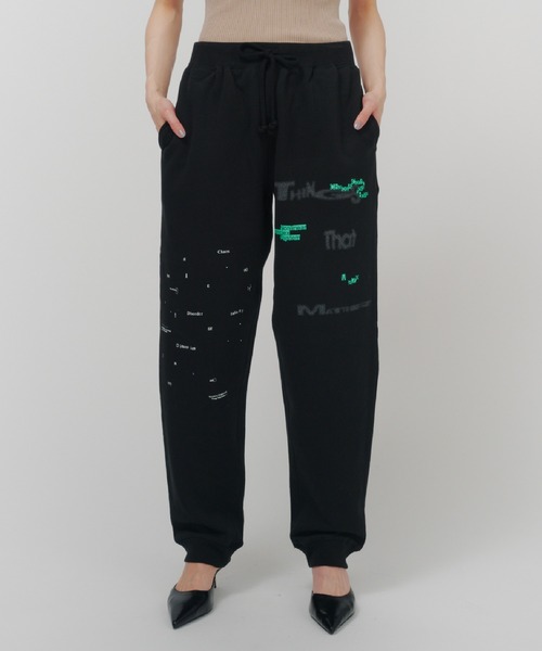 THINGS THAT MATTER（シングス ザット マター）の「CHAOS PRINT SWEAT PANTS / カオス プリント スウェット パンツ/ZOZOTOWN限定商品（スウェットパンツ・レディース・クリーム/グレー/ブラック・FREE）」の17枚目の写真