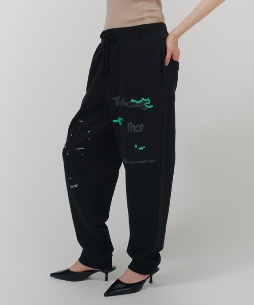 THINGS THAT MATTER（シングス ザット マター）の「CHAOS PRINT SWEAT PANTS / カオス プリント スウェット パンツ/ZOZOTOWN限定商品（スウェットパンツ・レディース・クリーム/グレー/ブラック・FREE）」の18枚目の写真
