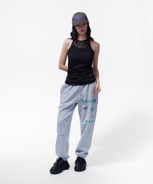 THINGS THAT MATTER（シングス ザット マター）の「CHAOS PRINT SWEAT PANTS / カオス プリント スウェット パンツ/ZOZOTOWN限定商品（スウェットパンツ・レディース・クリーム/グレー/ブラック・FREE）」の8枚目の写真