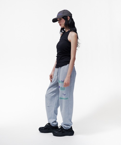 THINGS THAT MATTER（シングス ザット マター）の「CHAOS PRINT SWEAT PANTS / カオス プリント スウェット パンツ/ZOZOTOWN限定商品（スウェットパンツ・レディース・クリーム/グレー/ブラック・FREE）」の9枚目の写真