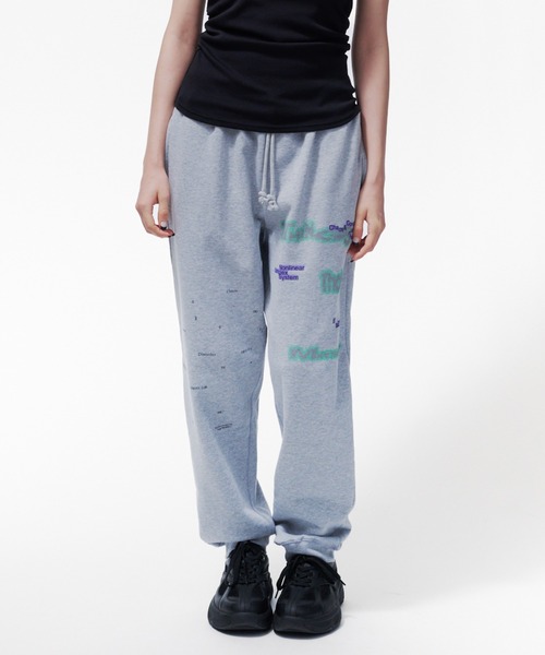 THINGS THAT MATTER（シングス ザット マター）の「CHAOS PRINT SWEAT PANTS / カオス プリント スウェット パンツ/ZOZOTOWN限定商品（スウェットパンツ・レディース・クリーム/グレー/ブラック・FREE）」の4枚目の写真