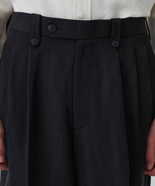 UNITED TOKYO(ユナイテッドトウキョウ)の「VINTAGE SILK LINEN 3タックスラックス(その他パンツ・メンズ・グレイッシュベージュ/ブラック・2/1)」の14枚目の写真