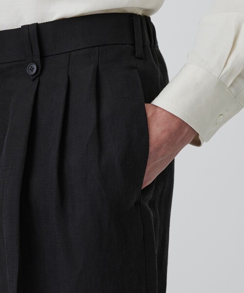 UNITED TOKYO(ユナイテッドトウキョウ)の「VINTAGE SILK LINEN 3タックスラックス(その他パンツ・メンズ・グレイッシュベージュ/ブラック・2/1)」の16枚目の写真