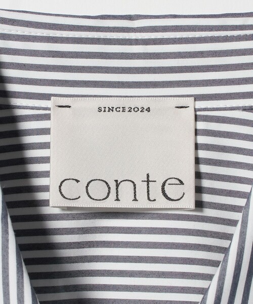 conte（コンテ）の「＜conte＞NVL レギュラーカラーシャツ（シャツ/ブラウス・レディース・ネイビー/ホワイト・FREE）」の12枚目の写真