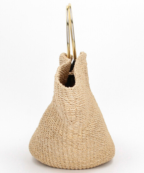 FREAK'S STORE（フリークスストア）の「限定展開 COTTO/コット サークル ハンドル カゴ バッグ（かごバッグ・レディース・ナチュラル/チャコールグレー・ONE SIZE）」の3枚目の写真