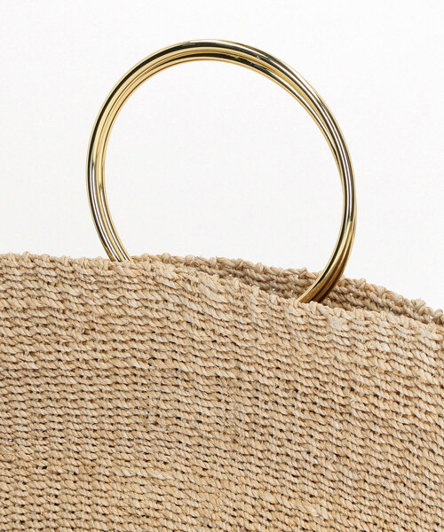 FREAK'S STORE（フリークスストア）の「限定展開 COTTO/コット サークル ハンドル カゴ バッグ（かごバッグ・レディース・ナチュラル/チャコールグレー・ONE SIZE）」の6枚目の写真