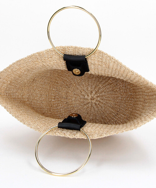 FREAK'S STORE（フリークスストア）の「限定展開 COTTO/コット サークル ハンドル カゴ バッグ（かごバッグ・レディース・ナチュラル/チャコールグレー・ONE SIZE）」の7枚目の写真