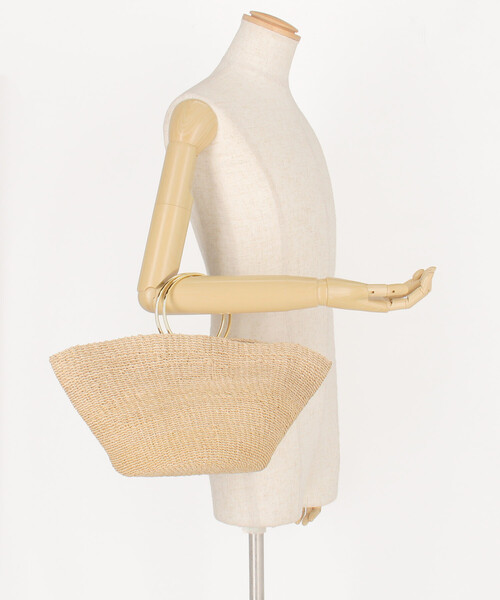 FREAK'S STORE（フリークスストア）の「限定展開 COTTO/コット サークル ハンドル カゴ バッグ（かごバッグ・レディース・ナチュラル/チャコールグレー・ONE SIZE）」の9枚目の写真