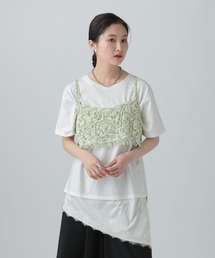 LEPSIM | サテンレースドッキングT 668376(Tシャツ/カットソー)