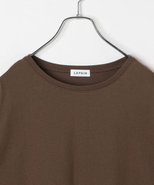 LEPSIM（レプシィム）の「サテンレースドッキングT　668376（Tシャツ/カットソー・レディース・ブラウン/オフホワイト/ホワイト×グリーン/ブラック・FREE）」の6枚目の写真