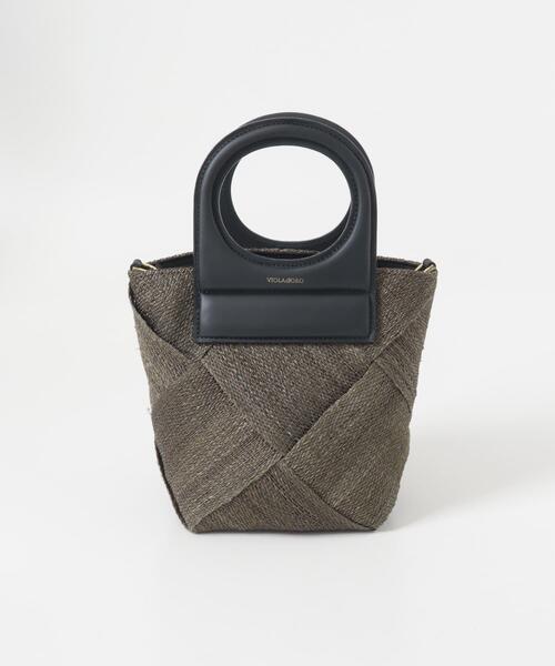 URBAN RESEARCH ROSSO WOMEN(アーバンリサーチ ロッソ)の「VIOLAd’ORO レザーハンドルアバカメッシュバッグ(ショルダーバッグ・レディース・ベージュ・-)」の8枚目の写真