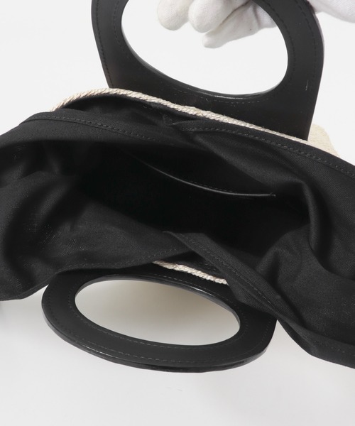 URBAN RESEARCH ROSSO WOMEN（アーバンリサーチ　ロッソ）の「VIOLAd’ORO　レザーハンドルアバカメッシュバッグ（ショルダーバッグ・レディース・ベージュ・-）」の6枚目の写真