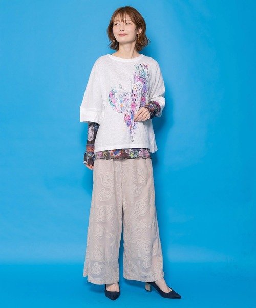 ScoLar(スカラー)の「161661:宇宙×海 オリジナルレースパンツ(その他パンツ・レディース・ブルー/チャコールグレー/グレー・M)」の17枚目の写真