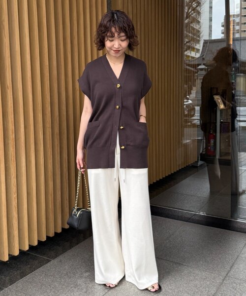 LOUNGEDRESS（ラウンジドレス）の「ドロストスウェットパンツ（スウェットパンツ・レディース・アイボリー/グレー・SMALL/MEDIUM）」の21枚目の写真