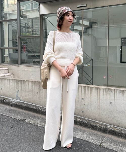 LOUNGEDRESS（ラウンジドレス）の「ドロストスウェットパンツ（スウェットパンツ・レディース・アイボリー/グレー・SMALL/MEDIUM）」の10枚目の写真
