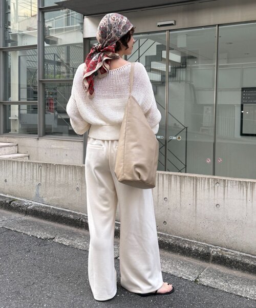 LOUNGEDRESS（ラウンジドレス）の「ドロストスウェットパンツ（スウェットパンツ・レディース・アイボリー/グレー・SMALL/MEDIUM）」の13枚目の写真
