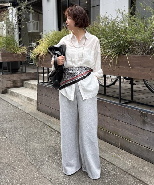 LOUNGEDRESS（ラウンジドレス）の「ドロストスウェットパンツ（スウェットパンツ・レディース・アイボリー/グレー・SMALL/MEDIUM）」の3枚目の写真