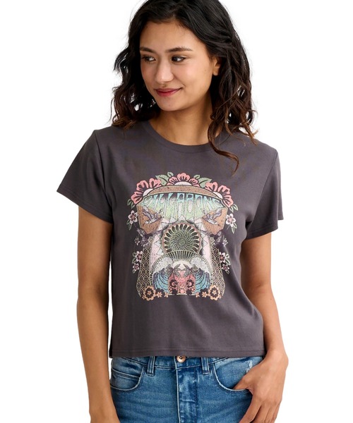 BILLABONG(ビラボン)の「ビラボン BILLABONG アウトドアカジュアル 半袖Tシャツ GRAPHIC BABY FIT TEE(Tシャツ/カットソー・レディース・ダークグレー/ホワイト・L)」の2枚目の写真