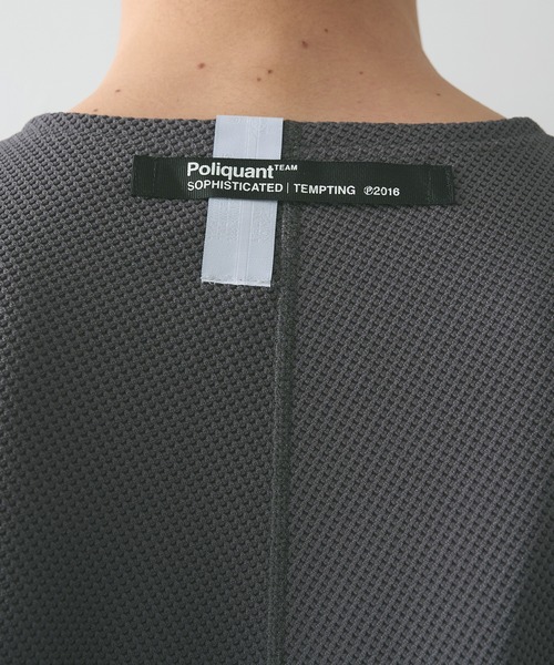 POLIQUANT(ポリクアント)の「【POLIQUANT/ポリクアント】別注 THE LINKED WAFFLE S/S TEE(Tシャツ/カットソー・メンズ・ブラック/ホワイト/ダークグレー・2/1/3/4)」の20枚目の写真