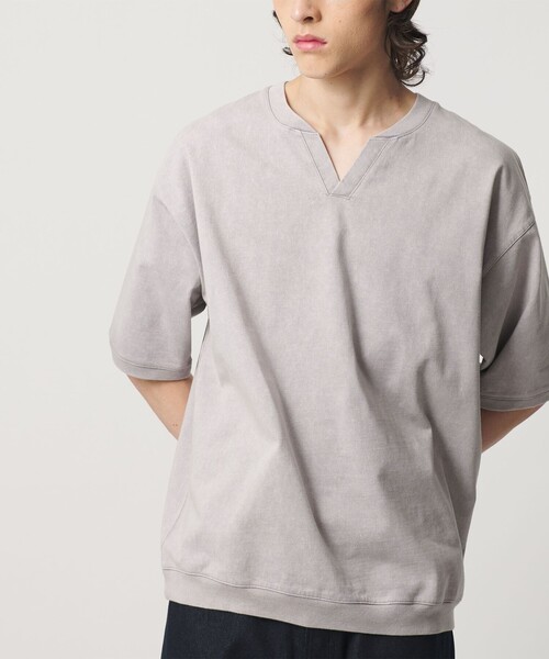 セール】ガーメントダイ クルーネック スキッパー（Tシャツ/カットソー