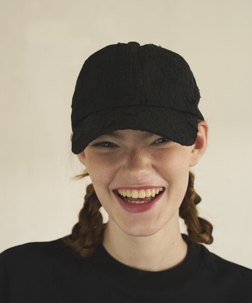 Firsthand(ファーストハンド)の「VIVIANO × Firsthand/ヴィヴィアーノ 別注 Lace Baseball Cap / レース ベースボール キャップ(キャップ・レディース・ブラック・FREE)」の1枚目の写真