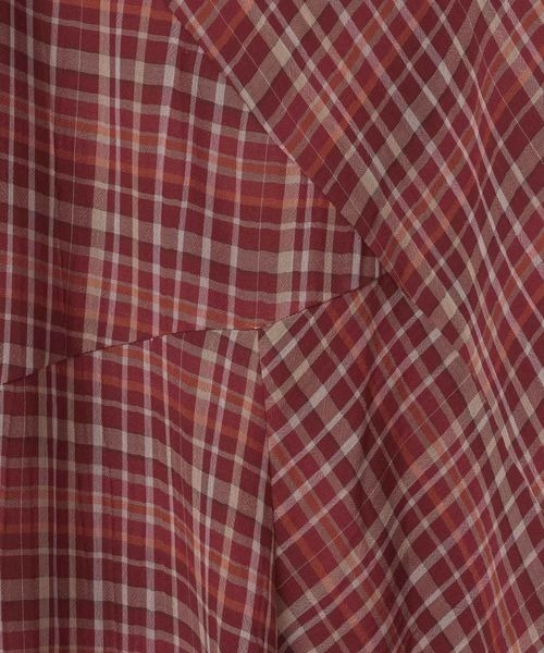 JEANASIS（ジーナシス）の「Vネックチェックワンピース/668417（ワンピース・レディース・ネイビー系/レッド系その他・FREE）」の9枚目の写真