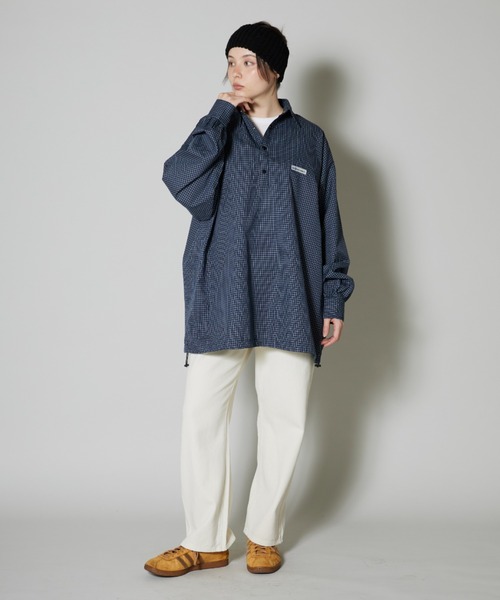 OK YESTERDAY(オッケーイエスタデイ)の「プルオーバーシャツ(シャツ/ブラウス・レディース・ブラック×ホワイト/ブラック/ネイビー/ブルー・L/M)」の9枚目の写真