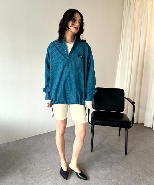 OK YESTERDAY(オッケーイエスタデイ)の「プルオーバーシャツ(シャツ/ブラウス・レディース・ブラック×ホワイト/ブラック/ネイビー/ブルー・L/M)」の21枚目の写真