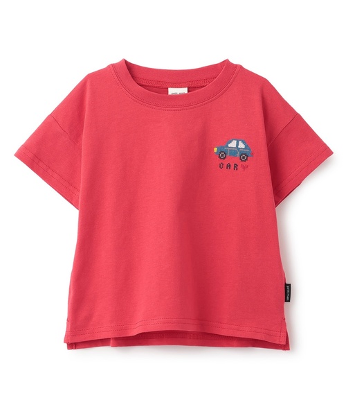 petit main(プティマイン)の「【食品防汚】刺しゅう半袖Tシャツ(Tシャツ/カットソー・キッズ・ライトピンク/アイボリー/レッド/ネイビー/ライトグリーン/グレー/ブルー・80cm/90cm/110cm/100cm/130cm/120cm)」の21枚目の写真