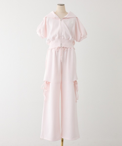 one after another NICE CLAUP(ワンアフターアナザーナイスクラップ)の「【セットアップ可能/パーカー別売り】【SMサイズ展開あり】サイドカットリボンスウェットパンツ(スウェットパンツ・レディース・グレー/ピンク/ブラック・MEDIUM/SMALL)」の9枚目の写真