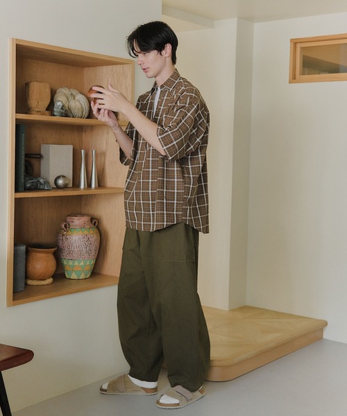 MILITARY(ミリタリー)の「【MAISON CLUB】Relax Skipper Check Shirt / リラックススキッパーチェックシャツ(シャツ/ブラウス・メンズ・ブラウン/ホワイト・L/M)」の14枚目の写真