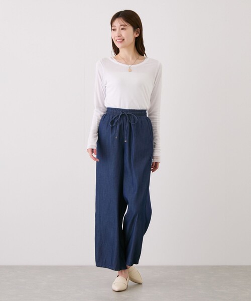 Jayro(ジャイロ)の「テンセルデニムイージーパンツ(デニムパンツ・レディース・ブルー系その他6/ネイビー/ブルー系その他4・M)」の8枚目の写真