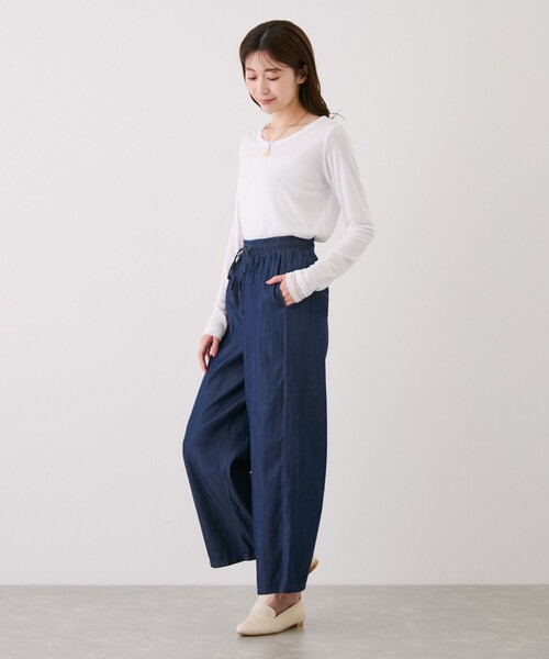 Jayro(ジャイロ)の「テンセルデニムイージーパンツ(デニムパンツ・レディース・ブルー系その他6/ネイビー/ブルー系その他4・M)」の10枚目の写真