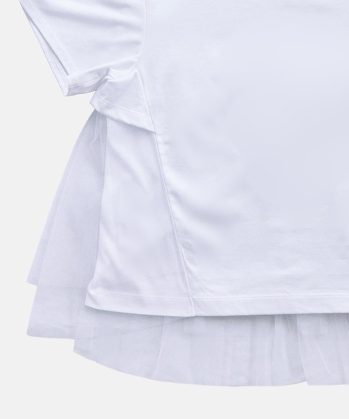 LE CIEL BLEU(ルシェルブルー)の「チュールパネルAラインTシャツ / Tulle Panel A-Line T-Shirt(Tシャツ/カットソー・レディース・ブラック/オフホワイト・36)」の11枚目の写真