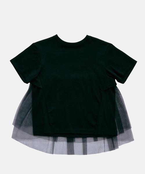 LE CIEL BLEU(ルシェルブルー)の「チュールパネルAラインTシャツ / Tulle Panel A-Line T-Shirt(Tシャツ/カットソー・レディース・ブラック/オフホワイト・36)」の20枚目の写真