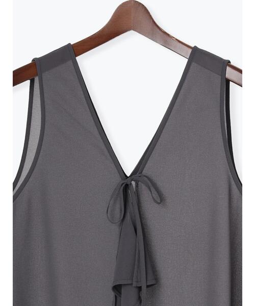 Te chichi(テチチ)の「レースイレヘムシアーレイヤードジレ(ベスト・レディース・チャコールグレー/オフホワイト・F)」の18枚目の写真