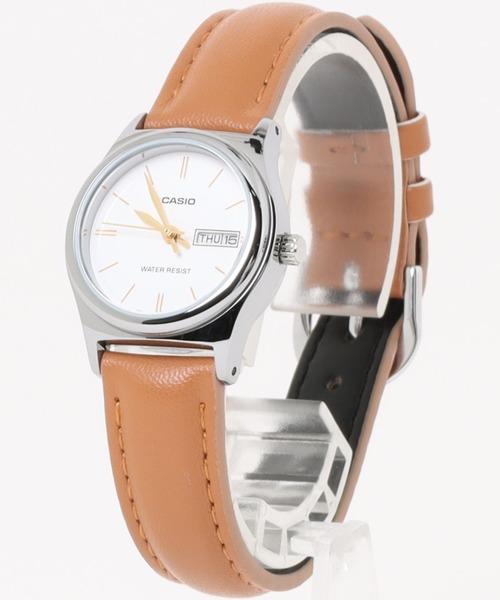 CASIO(カシオ)の「CASIO カシオ/ デイデイト アナログ腕時計 合成皮革バンド 小さめ 日常生活用防水 //// LTPレザーシリーズ(アナログ腕時計・レディース・ブラック×ブラック/ブラウン系その他/ゴールド×ブラウン/ホワイト×ブラウン/ブラック×ホワイト・FREE)」の12枚目の写真