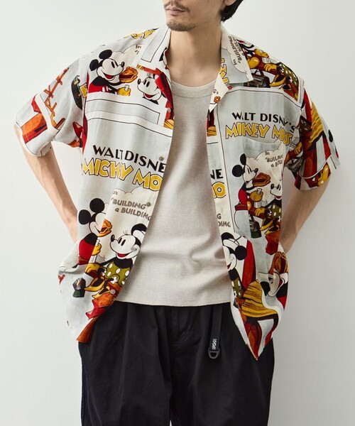 PORTER CLASSIC(ポータークラシック)の「【PORTER CLASSIC/ポータークラシック】DP-024-3964-0099/MLT/DSNY V_ALOHA SHIRT/MKY&MIN(シャツ/ブラウス・メンズ・マルチ・M/L)」の4枚目の写真