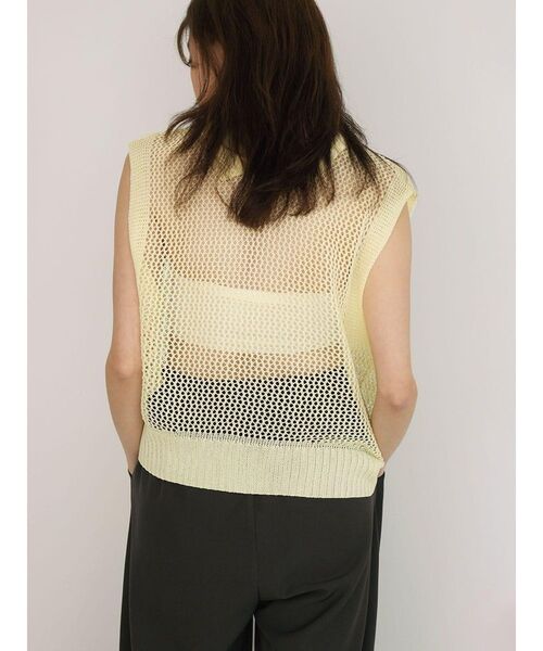 FIKA.(フィーカ)の「2way collared mesh knit top(ニット/セーター・レディース・アイボリー/ブラック/ダークブラウン・MEDIUM)」の13枚目の写真