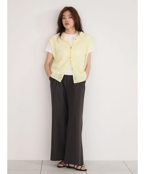 FIKA.(フィーカ)の「2way collared mesh knit top(ニット/セーター・レディース・アイボリー/ブラック/ダークブラウン・MEDIUM)」の16枚目の写真