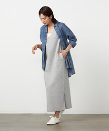 ノースリーブ ロングワンピース