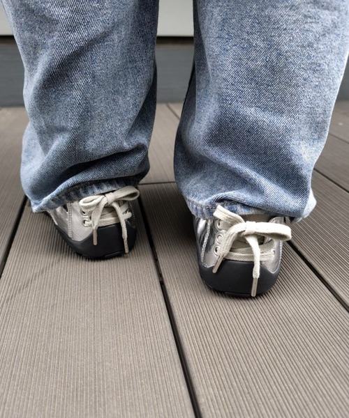 Scrap Book（スクラップブック）の「【MAISON MAVERICK PRESENTS】Ballerina Track Sneakers（スニーカー・レディース・ブラック/シルバー・24.5/24）」の5枚目の写真