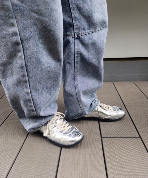 Scrap Book（スクラップブック）の「【MAISON MAVERICK PRESENTS】Ballerina Track Sneakers（スニーカー・レディース・ブラック/シルバー・24.5/24）」の9枚目の写真