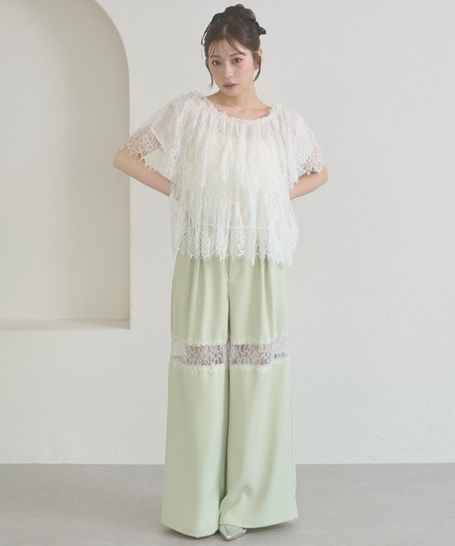 Ambre Neige(アンブルネージュ)の「lace tiered blouse / レースティアードブラウス(シャツ/ブラウス・レディース・オフホワイト/アイボリー・FREE)」の13枚目の写真