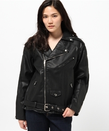 【IKUMI】FAKELEATHERJACKET