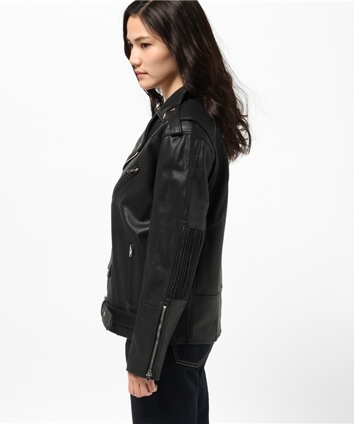 OUTLET(アウトレット)の「【IKUMI】FAKELEATHERJACKET(その他アウター・レディース・ブラック・FREE)」の3枚目の写真
