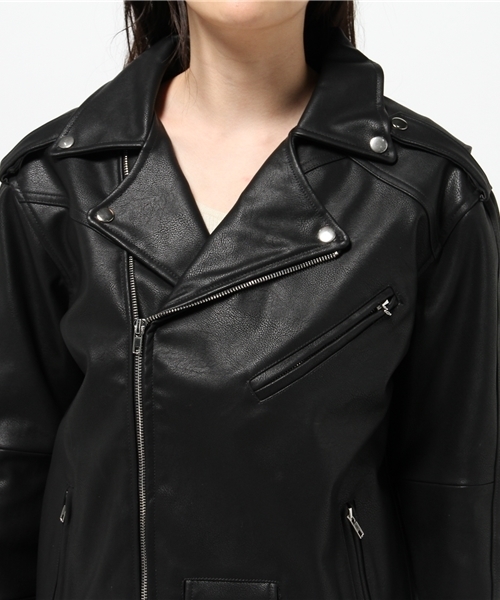OUTLET(アウトレット)の「【IKUMI】FAKELEATHERJACKET(その他アウター・レディース・ブラック・FREE)」の6枚目の写真