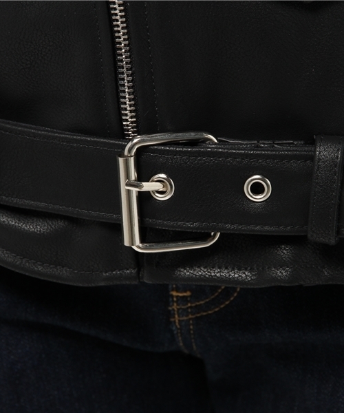 OUTLET(アウトレット)の「【IKUMI】FAKELEATHERJACKET(その他アウター・レディース・ブラック・FREE)」の9枚目の写真